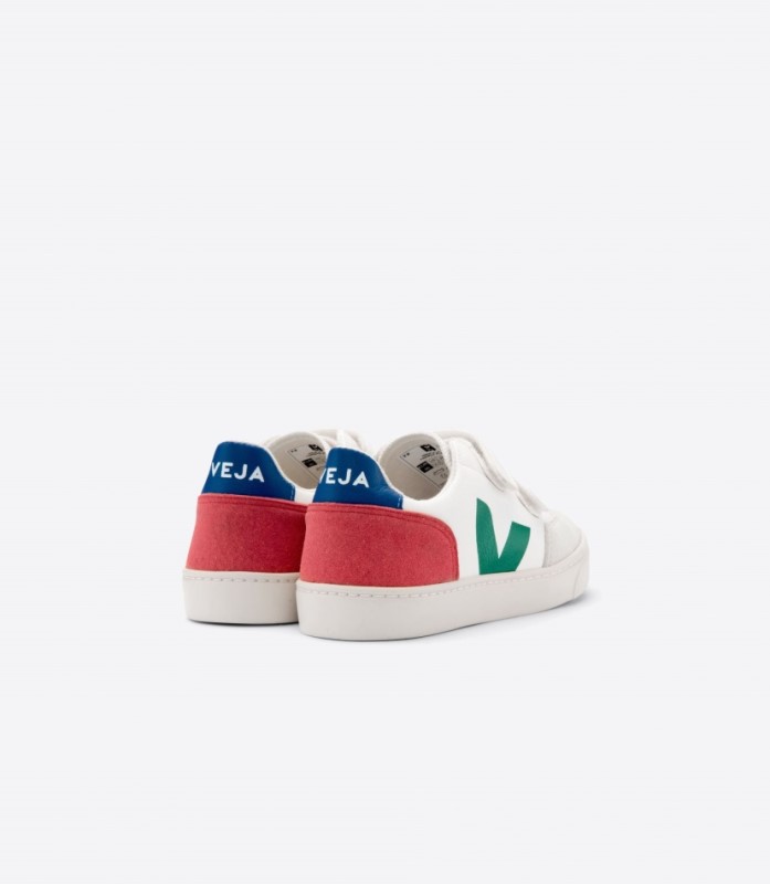 Veja V-12 Chromefree Leather White Emeraude Pekin Australia