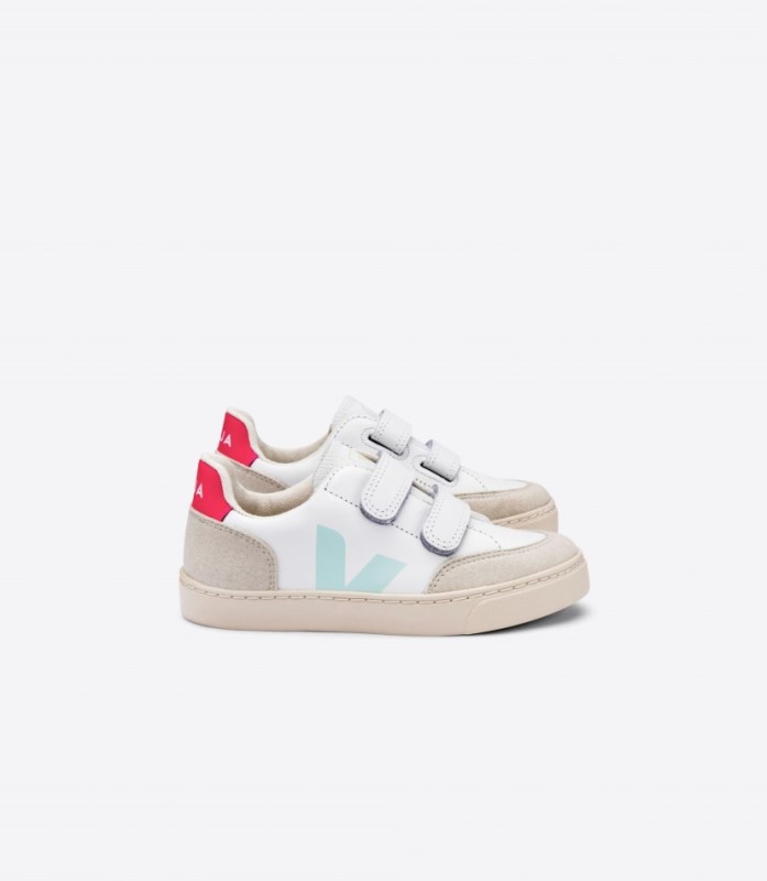 Veja V-12 Leather White Menthol Rose Fluo Australia