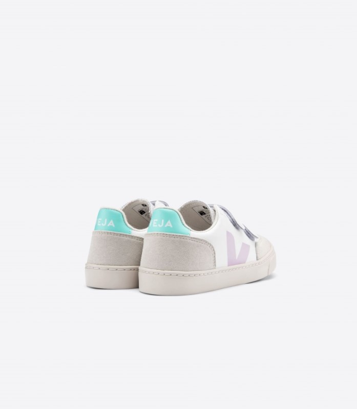 Veja V-12 Leather White Parme Turquoise Australia