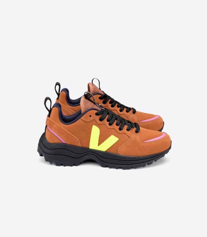 Veja Venturi Suede Tuile Jaune Fluo Black Sole Australia