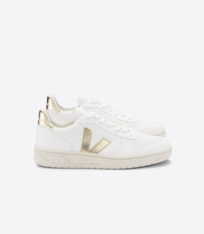 Veja V-10 Chromefree Leather White Platine Australia