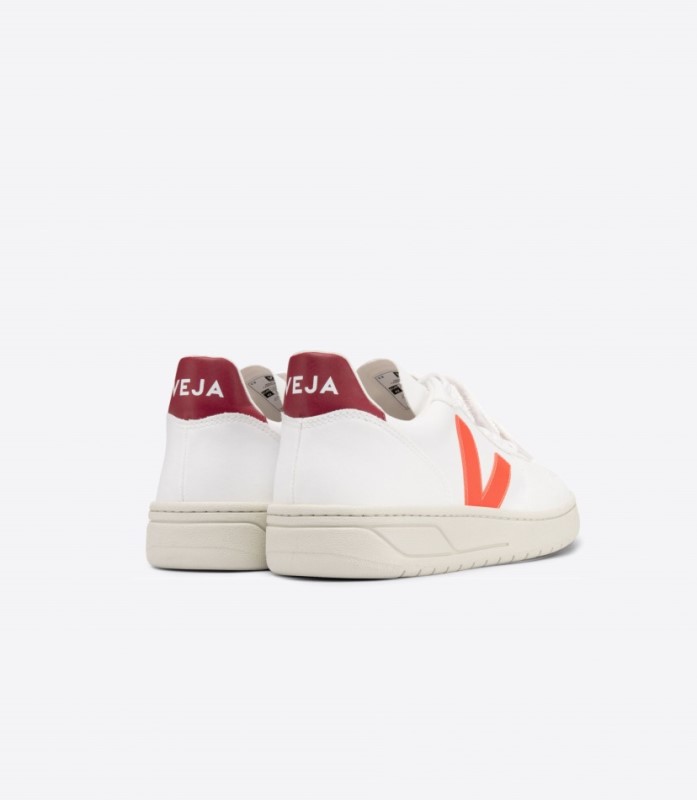 Veja V-10 Cwl White Orange-Fluo Marsala Australia