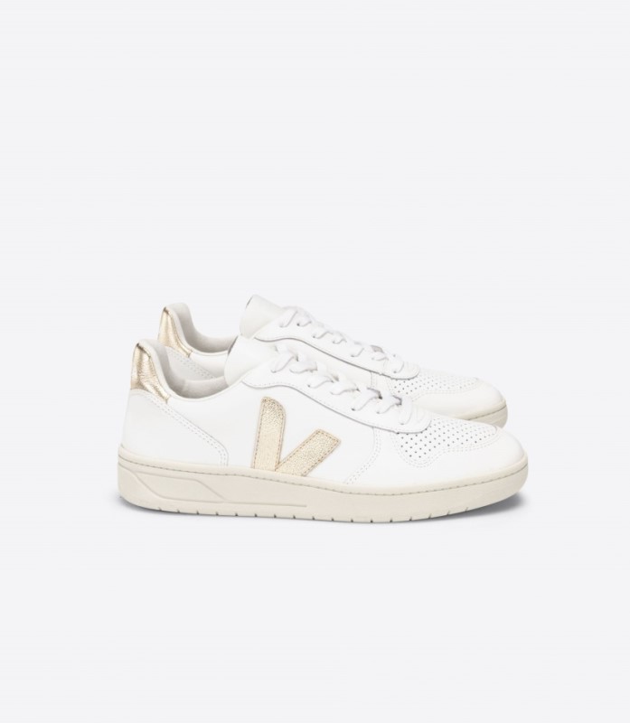 Veja V-10 Leather White Platine Australia