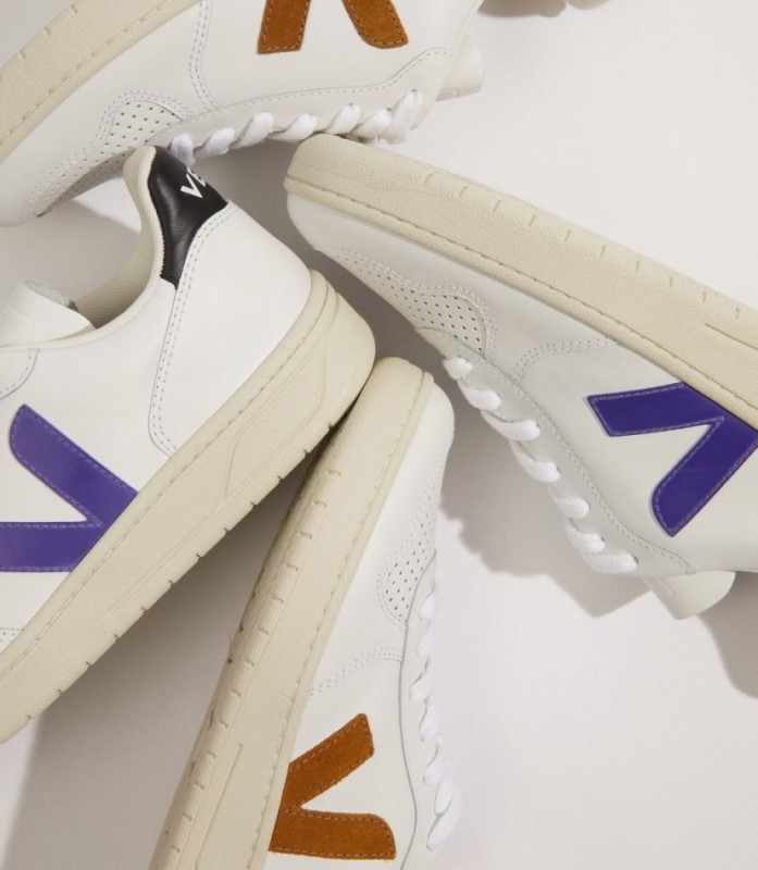 Veja V-10 Leather White Purple Black Australia