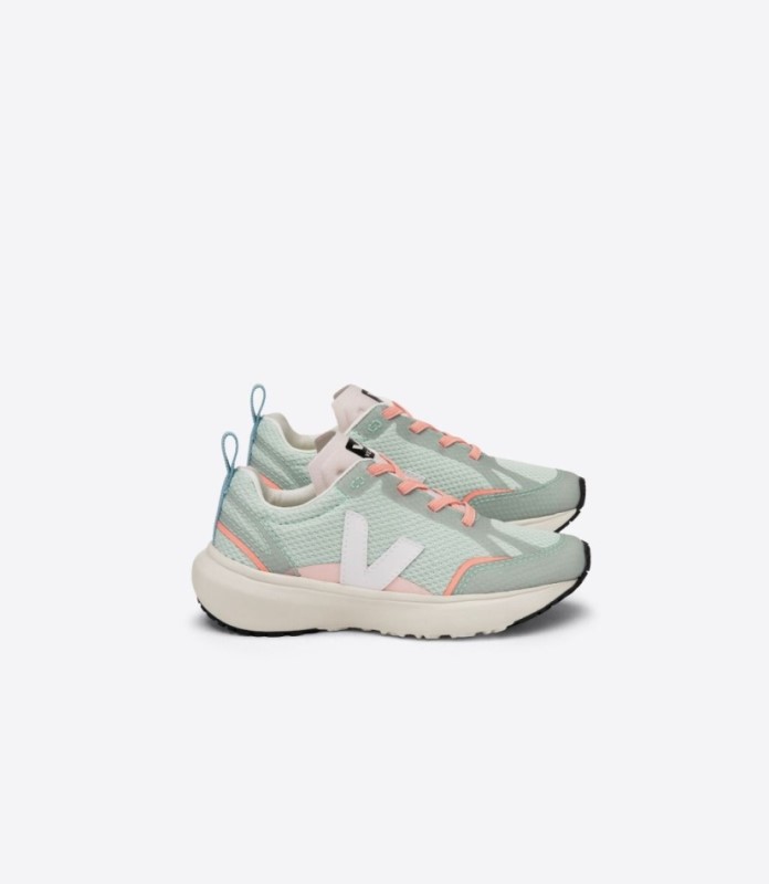 Veja Canary Elastic Laces Alveomesh Matcha White Australia