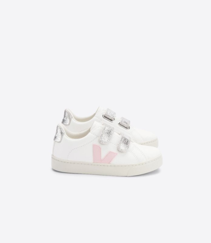 Veja Esplar Chromefree Leather White Petale Silver Australia