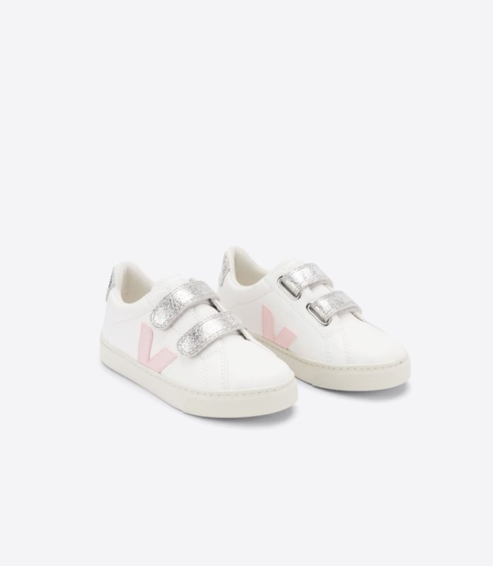 Veja Esplar Chromefree Leather White Petale Silver Australia