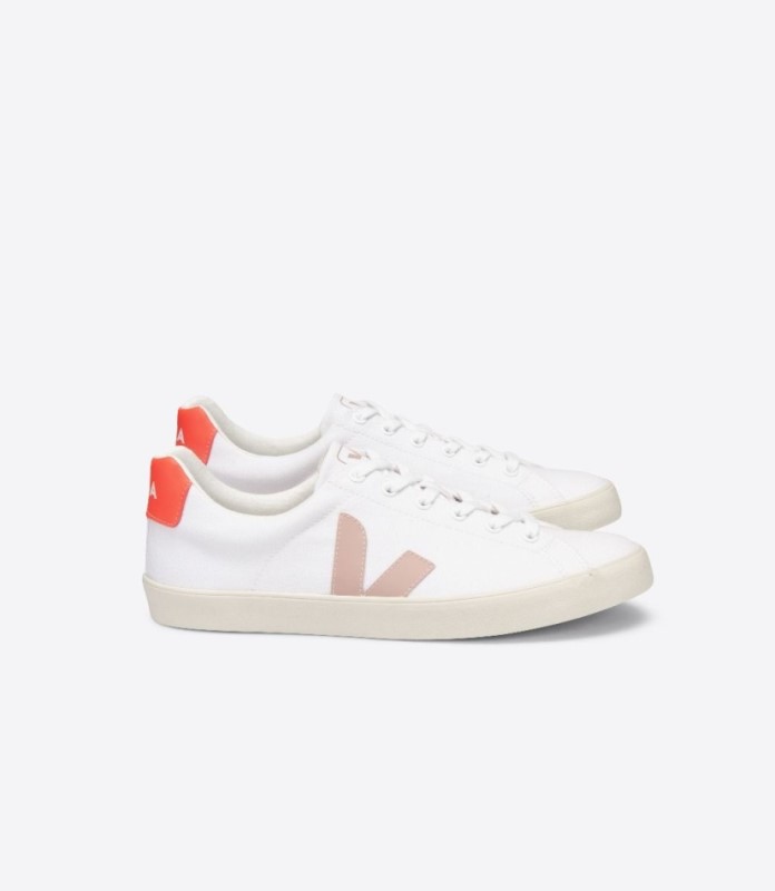 Veja Esplar Se Canvas White Babe Orange-Fluo Australia