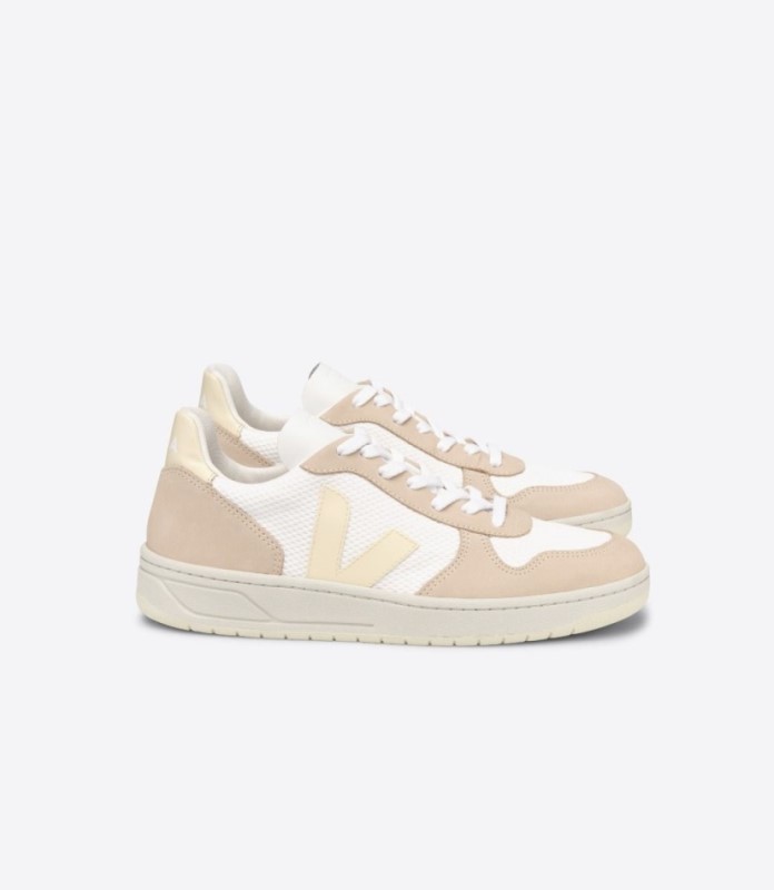Veja V-10 Alveomesh White Butter Almond Australia