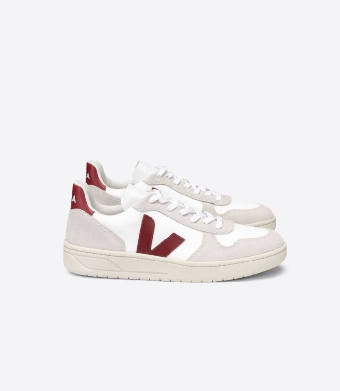 Veja V-10 B-Mesh White Natural Marsala Australia