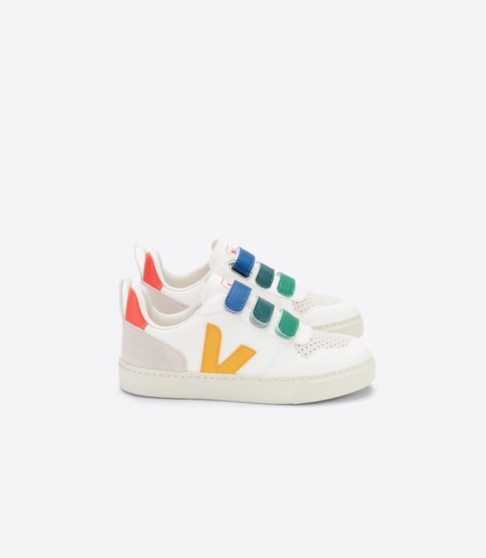 Veja V-10 Chromefree Leather Multico White Ouro Australia