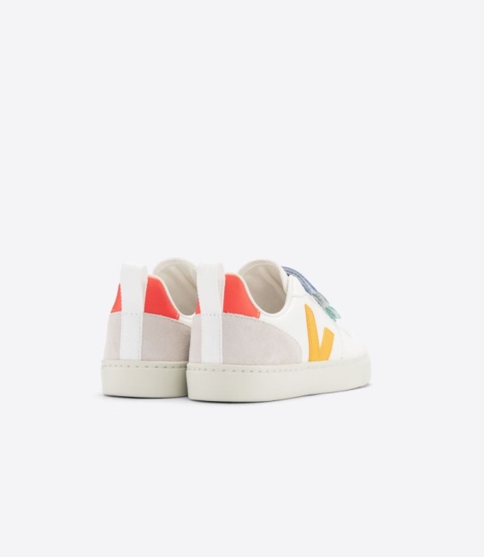 Veja V-10 Chromefree Leather Multico White Ouro Australia