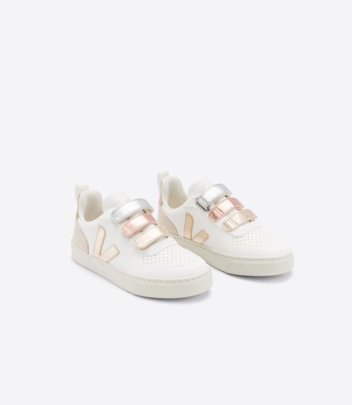 Veja V-10 Chromefree Leather Multico White Shiny Australia
