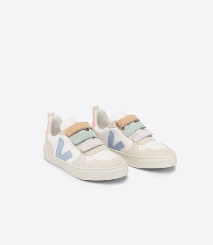 Veja V-10 Chromefree Multico White Blue Australia