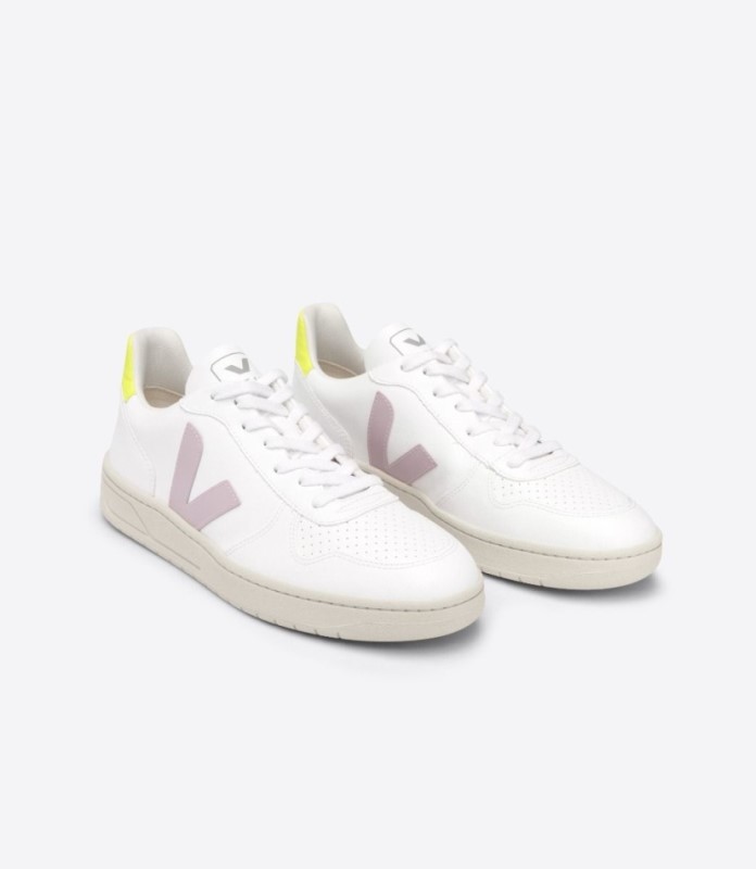 Veja V-10 Cwl White Parme Jaune-Fluo Australia