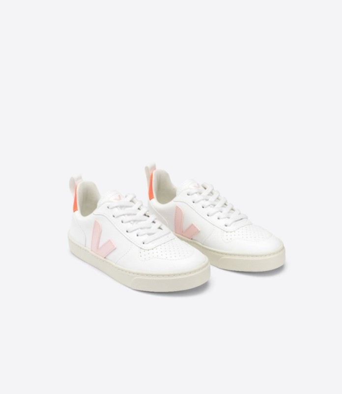 Veja V-10 Laces Cwl White Petale Orange Fluo Australia