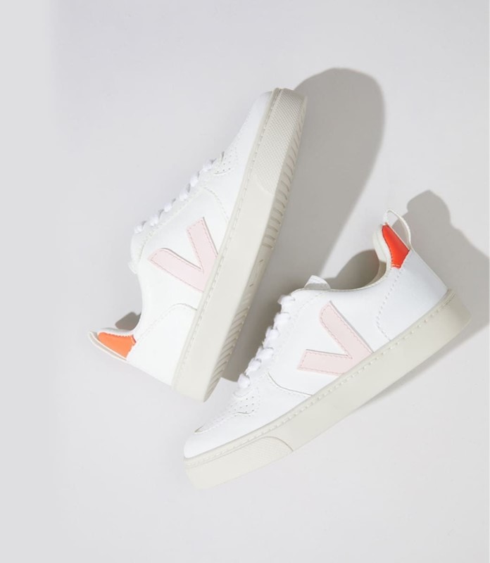 Veja V-10 Laces Cwl White Petale Orange Fluo Australia